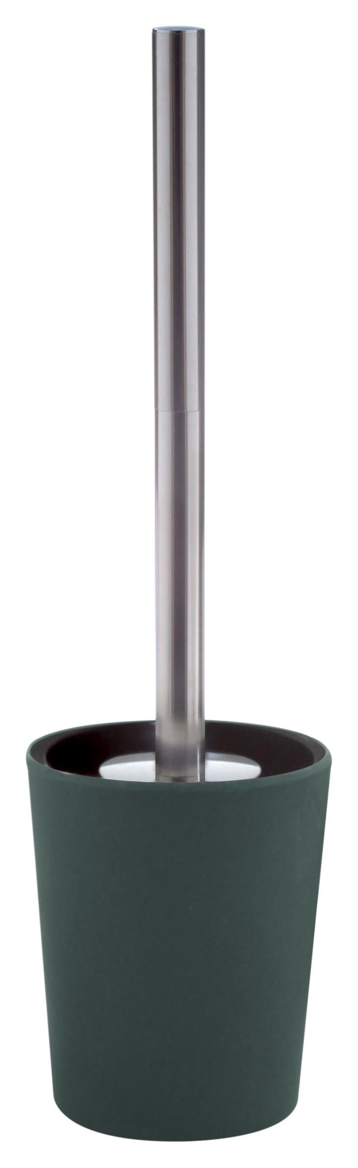 WC-Bürstenhalter Takeo - Dunkelgrün, KONVENTIONELL, Naturmaterialien (10/36cm) - Spirella