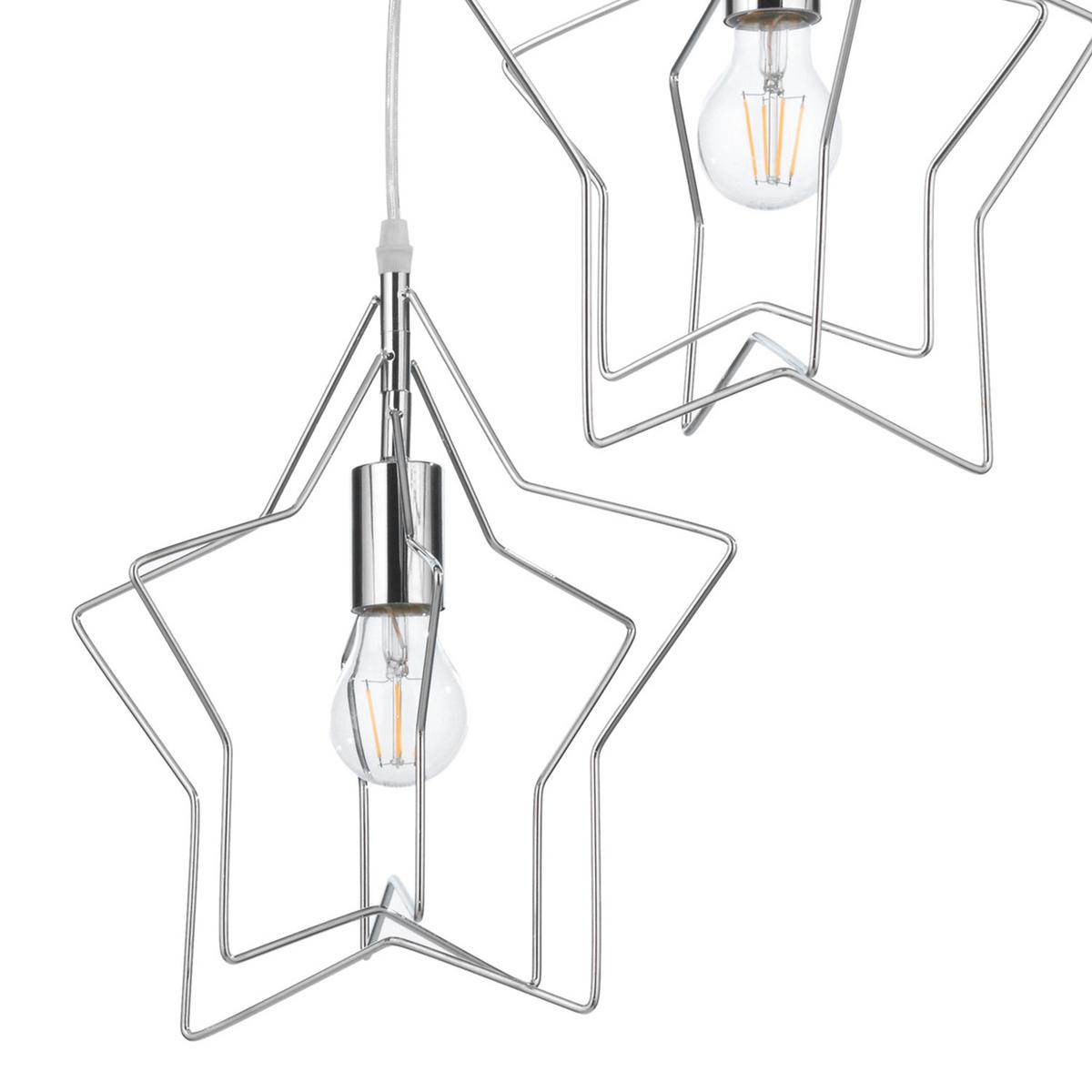 Kinderhängeleuchte 4983/S - Chromfarben, Design, Metall (38/120cm)