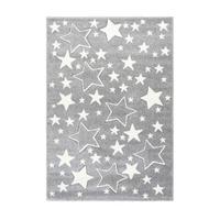 Kinderteppich Sterne Silberfarben Tamworth 80x150cm - Silberfarben, Trend, Kunststoff (80/150cm) - Kayoom