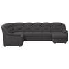 Wohnlandschaft Marcus - Anthrazit/Schwarz, Basics, Textil (330/99/211cm) - MID.YOU