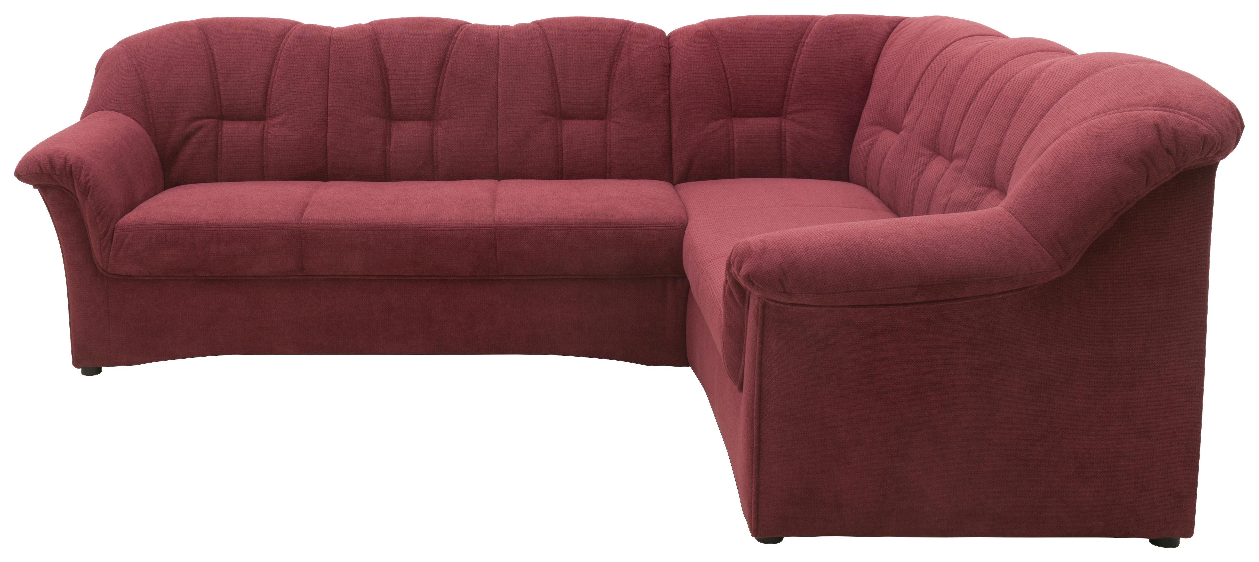 Ecksofa Papenburg Beerenfarben - Beere/Schwarz, KONVENTIONELL, Textil (243/192cm) - MID.YOU
