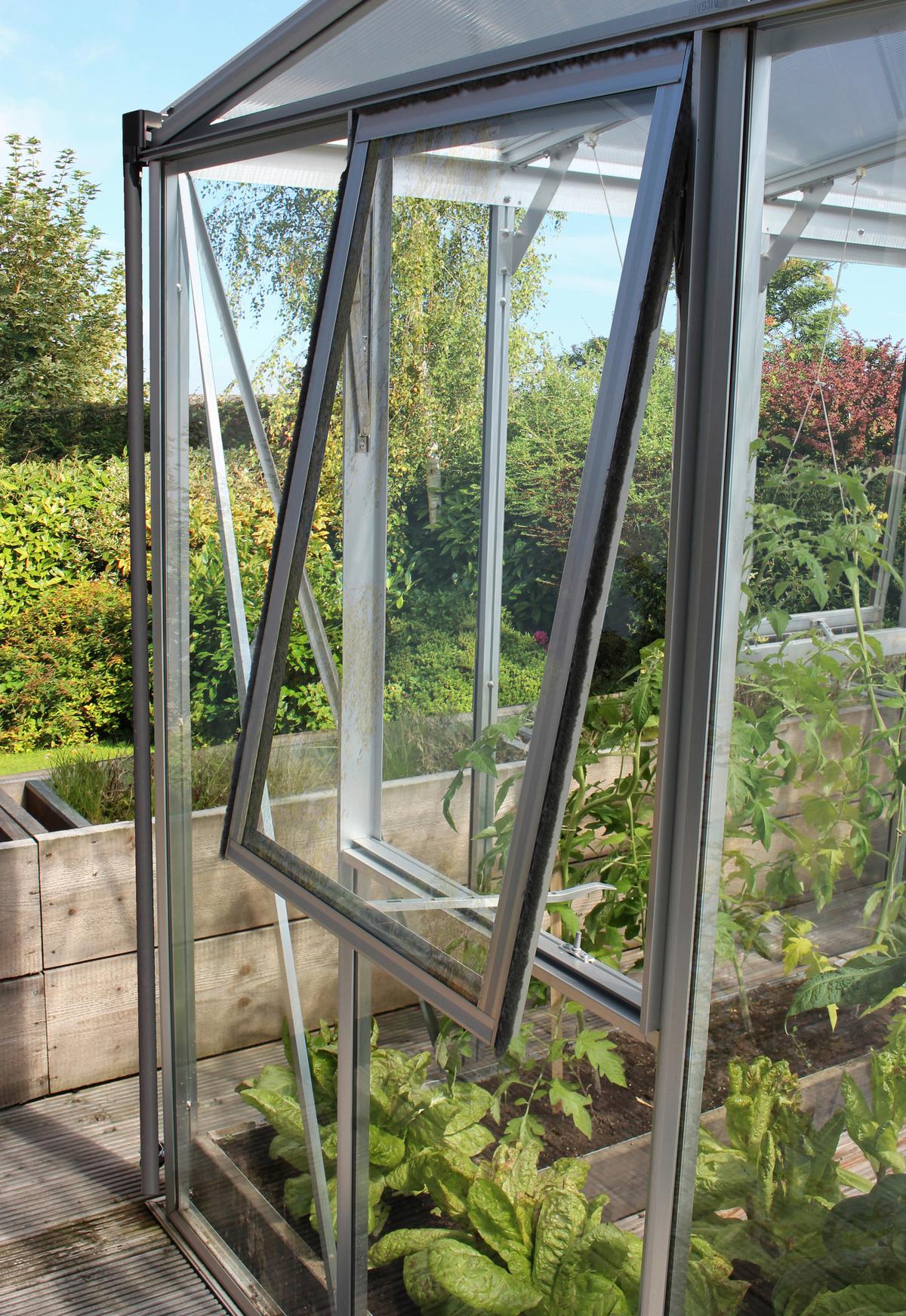 Seitenfensterrahmen Z O. Glas Alufarben - Alufarben, Basics, Glas/Metall (70,8/86,2cm)