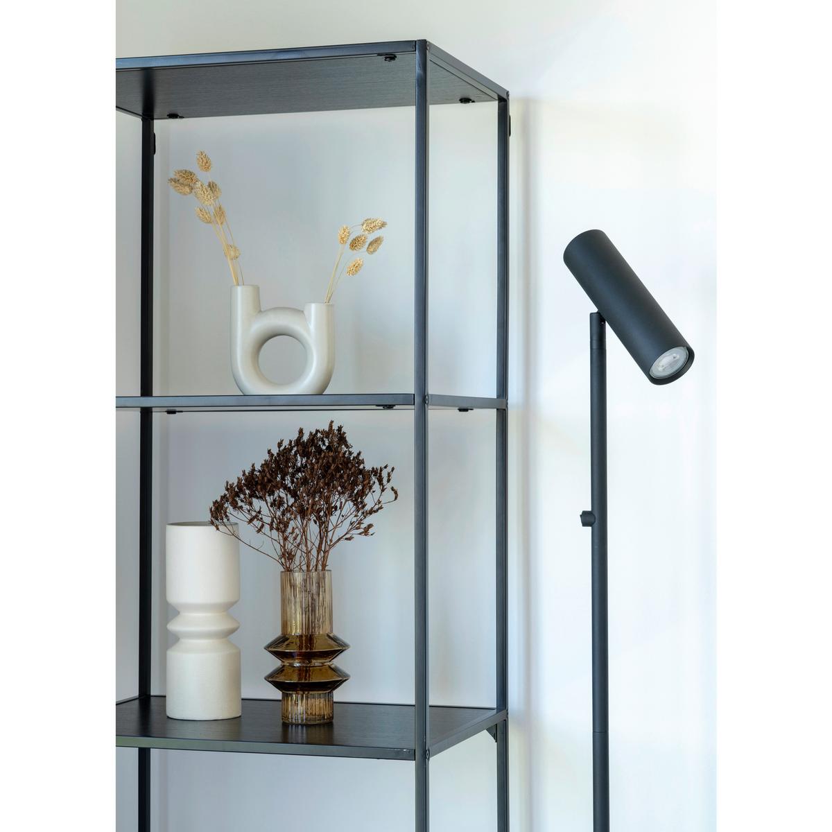 REGAL Vita, Schwarz B: 51 cm - Schwarz, Design, Holzwerkstoff/Metall (51/170/36cm) - MID.YOU