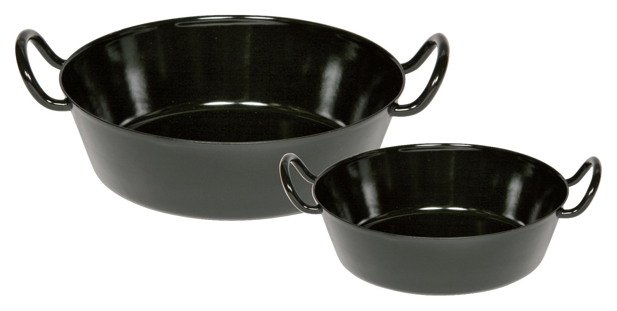 Riess Pfannenset 2-teilig für alle Herdarten - Schwarz, KONVENTIONELL, Metall (20+30cm) - Riess