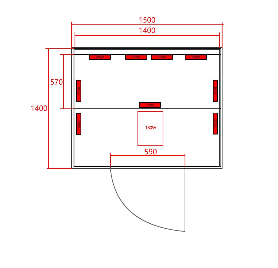 Infrarotkabine 2 Personen Bxhxt: 150x200x150 Cm + Glastür - Braun, Basics, Holz (150/200/150cm) - Sanotechnik
