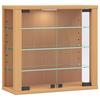 Vitrine Vitrosa Buchefarben Dekor B: 43 cm - Buchefarben, Design, Glas/Holzwerkstoff (43/40/18cm) - MID.YOU