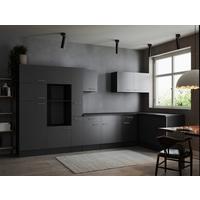 Eckküche Oliver Grau S: 370x172 Cm - Grau, Design, Holzwerkstoff (370/172cm) - Respekta