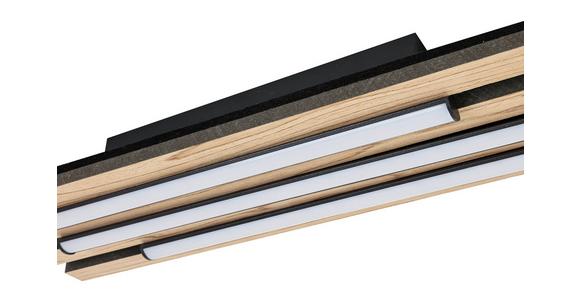 LED-Deckenleuchte Ada - Eichefarben/Schwarz, MODERN, Holzwerkstoff/Kunststoff (50/14,5/7,5cm) - Luca Bessoni