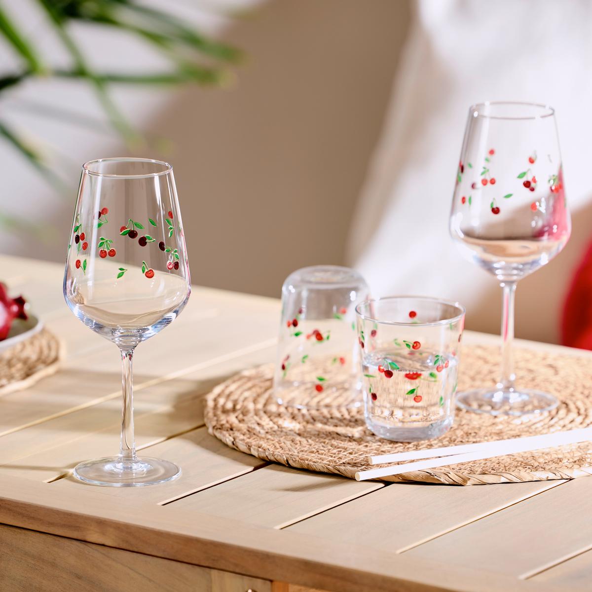 TRINKGLAS CHERRY - Klar/Rot, Design, Glas (8/9,5cm) - Luca Bessoni