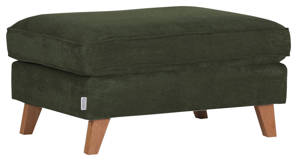 Hocker Rimini, Grün B: 93 cm - Buchefarben/Grün, Design, Textil (93/47/65cm) - MID.YOU