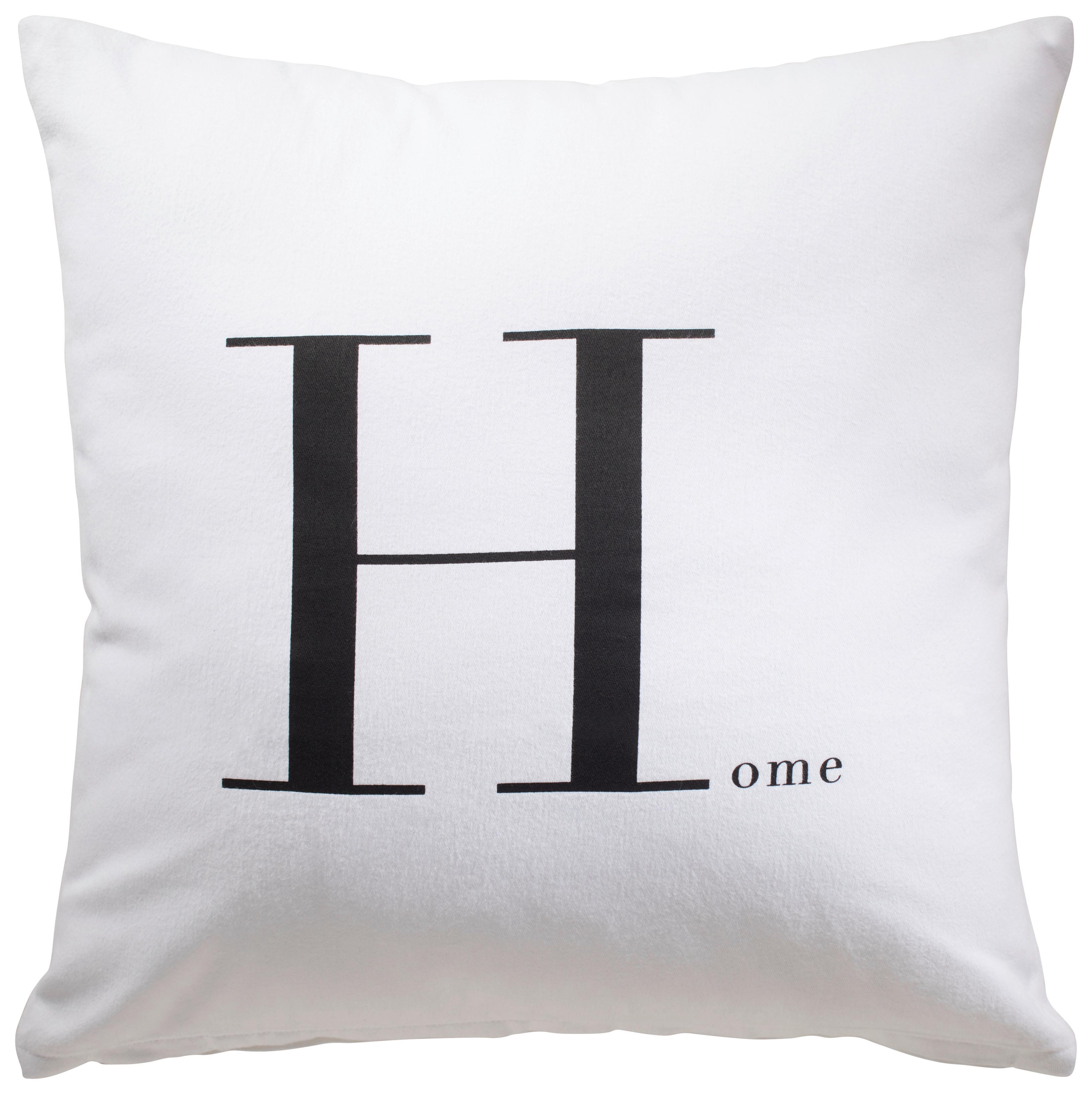 Dekorační Polštář Happy, 45/45cm, Bílá - bílá, Moderní, textil (45/45cm) - Modern Living