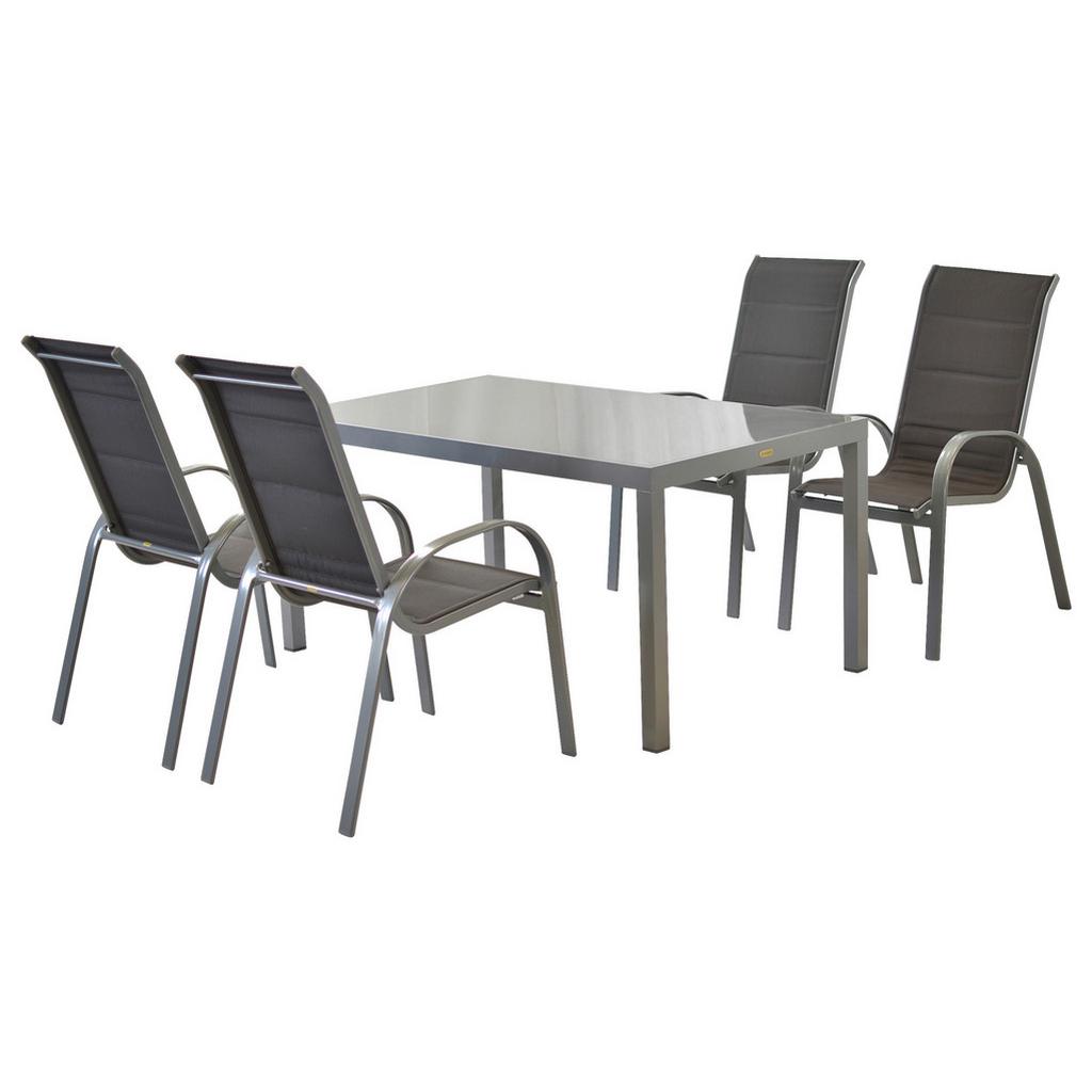 Gartenmöbel Set 5-Tlg Amalfi Di Lusso Metall/Textil