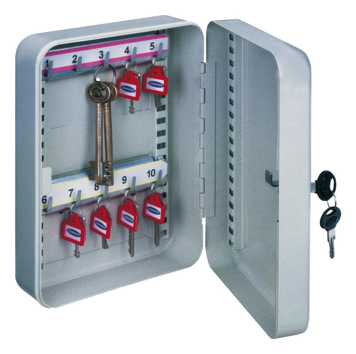Rottner Schlüsselkasten Comsafe Sk 10 - Hellgrau, Metall (18,5/25/8,5cm)