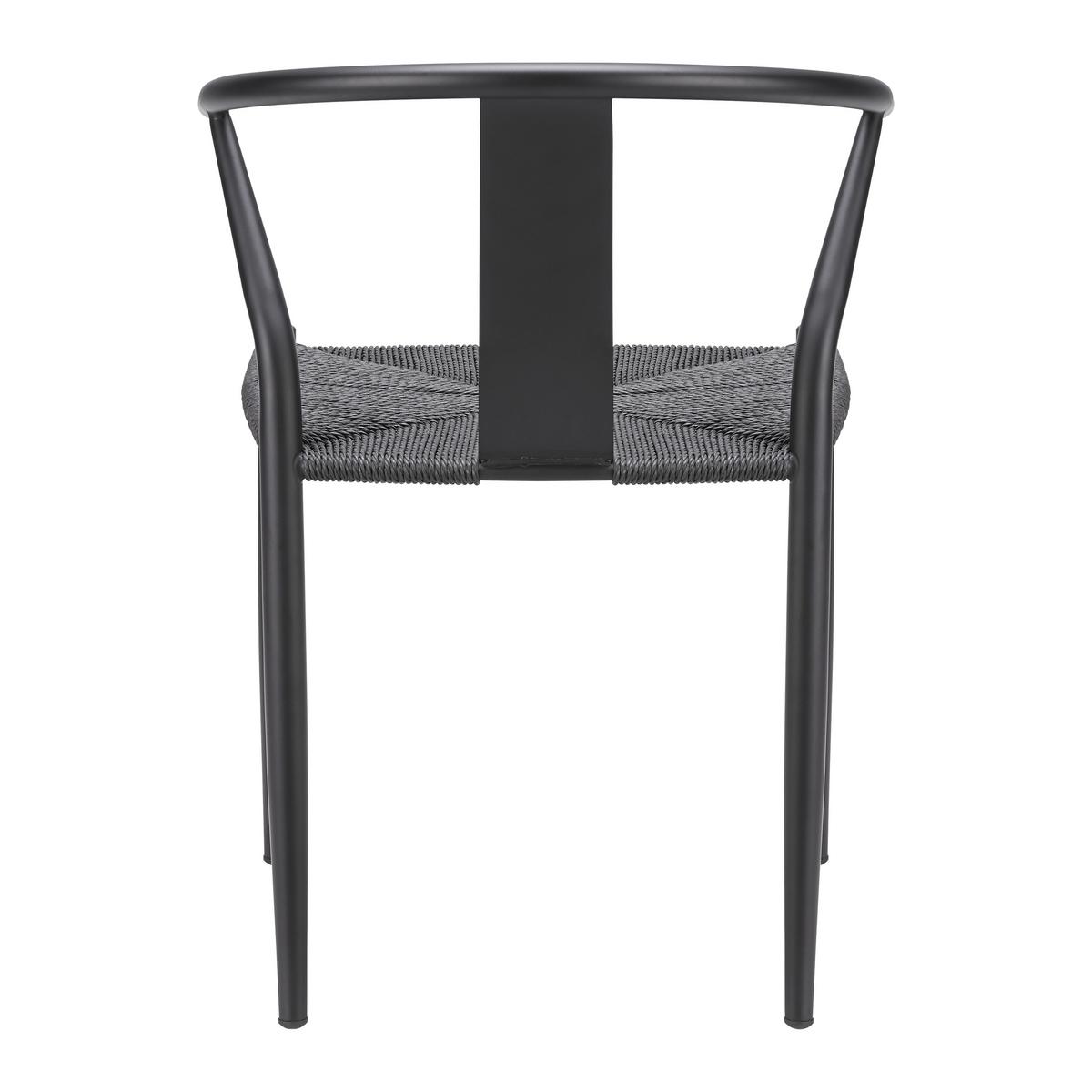Kovová jedálenská stolička MONIKA čierna - čierna, Modern, kov (55/77,5/51cm) - Bessagi Home