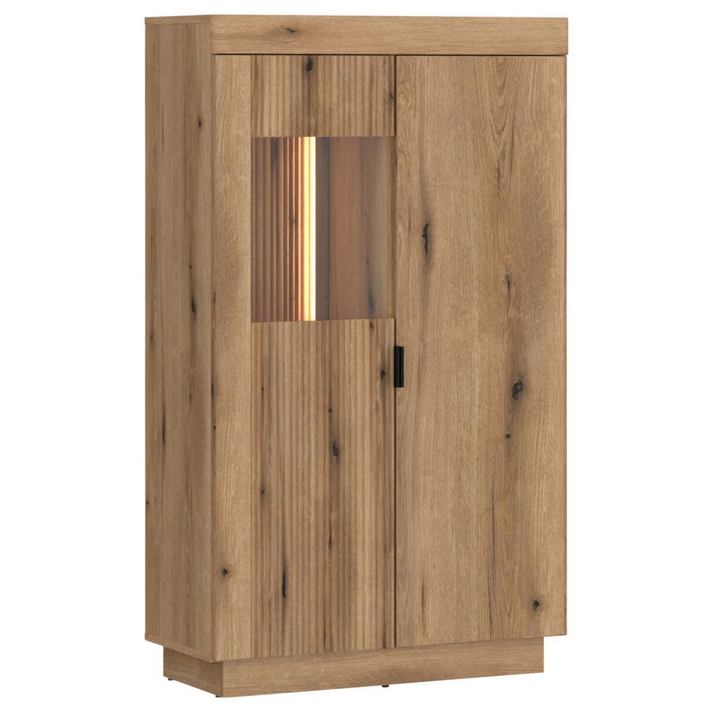 Vitrine Delamar Eichefarben Dekor B: 80,4 Cm