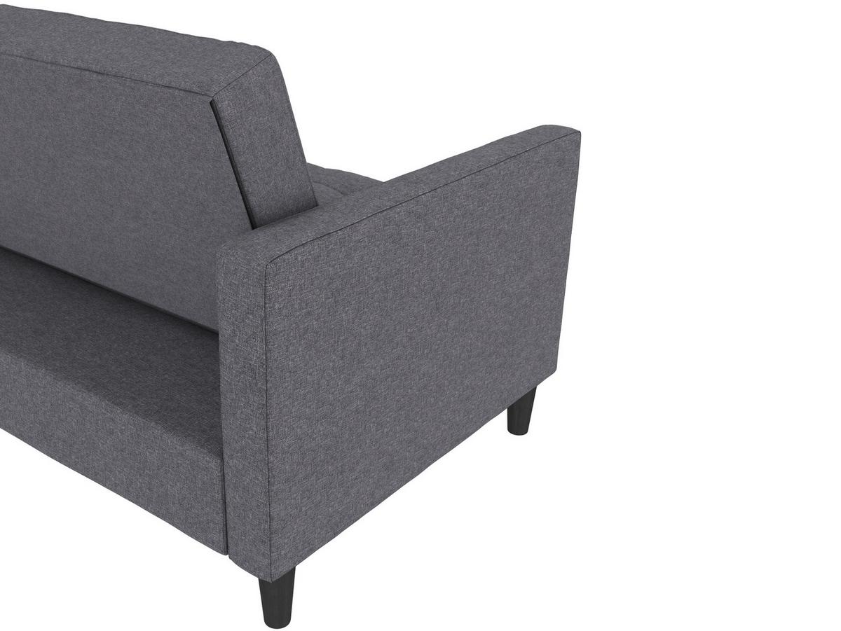 Ecksofa Palermo Grau, mit Stauraum - Schwarz/Grau, Basics, Textil (213/154cm) - Livetastic