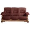 3-sitzer-sofa Tennessee Rot Echtleder - Eichefarben/Rot, LIFESTYLE, Leder/Holz (205/95/95cm) - Max Winzer