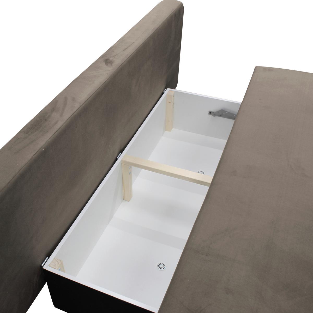 Schlafsofa Stella Braun B: 197 cm - Schwarz/Braun, Design, Textil (197/90/83cm) - MID.YOU