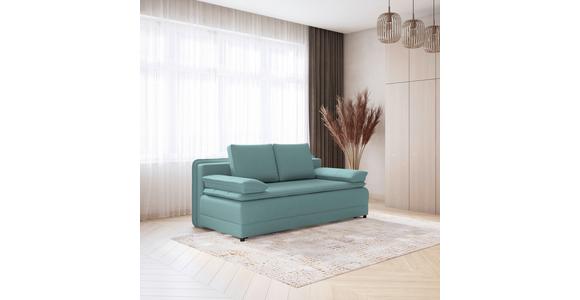 Schlafsofa Alice - Türkis/Schwarz, MODERN, Textil (202/73-92/105cm) - Luca Bessoni