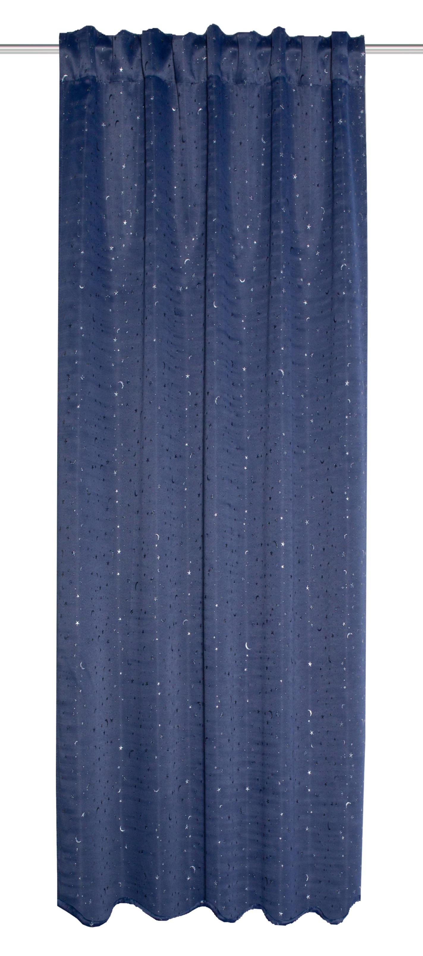 Fertigvorhang Cielo - Dunkelblau, Basics, Textil (135/245cm)