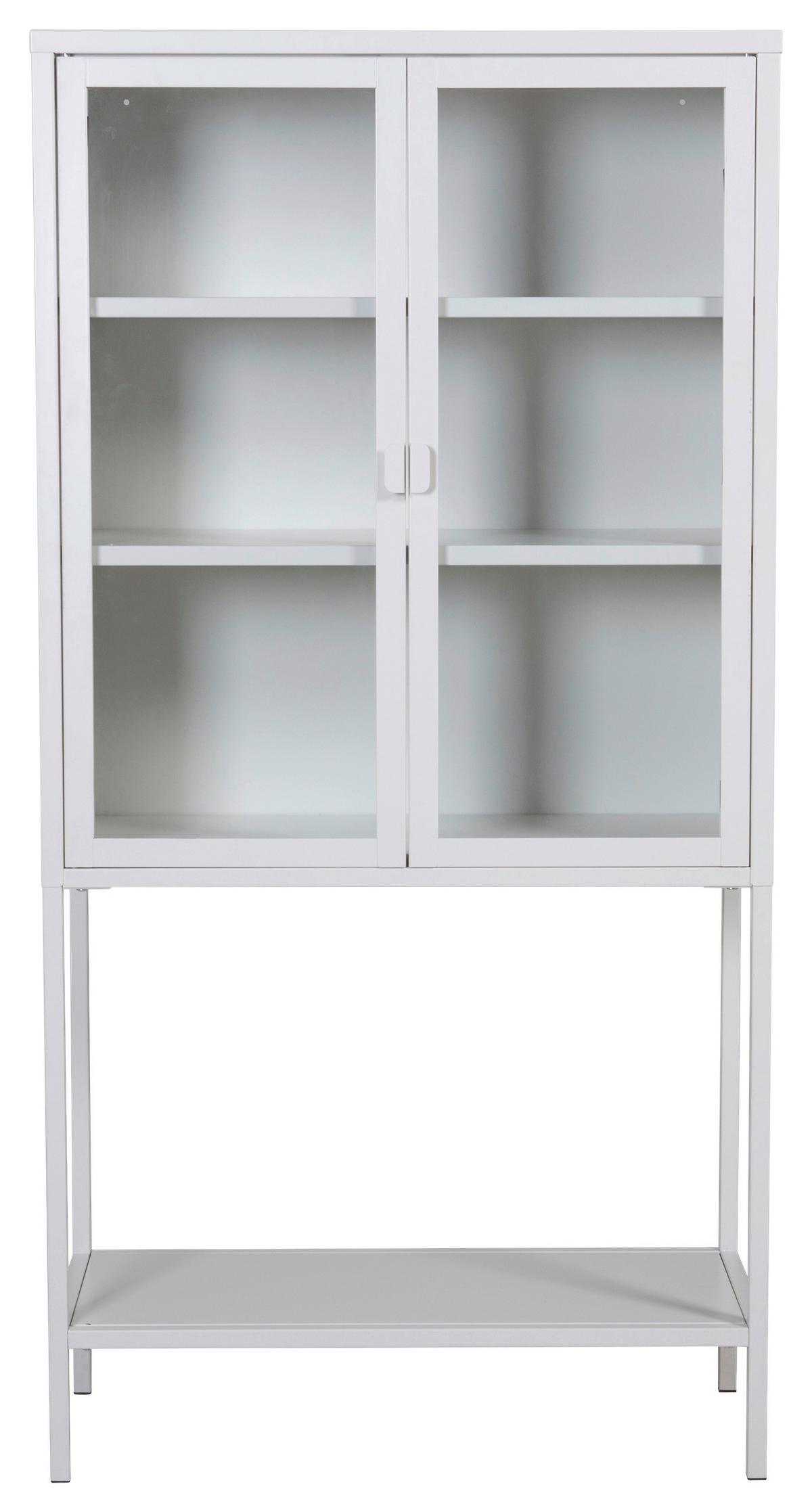 Vitrine Misha - Weiß, Design, Metall (75/150/35cm) - Livetastic