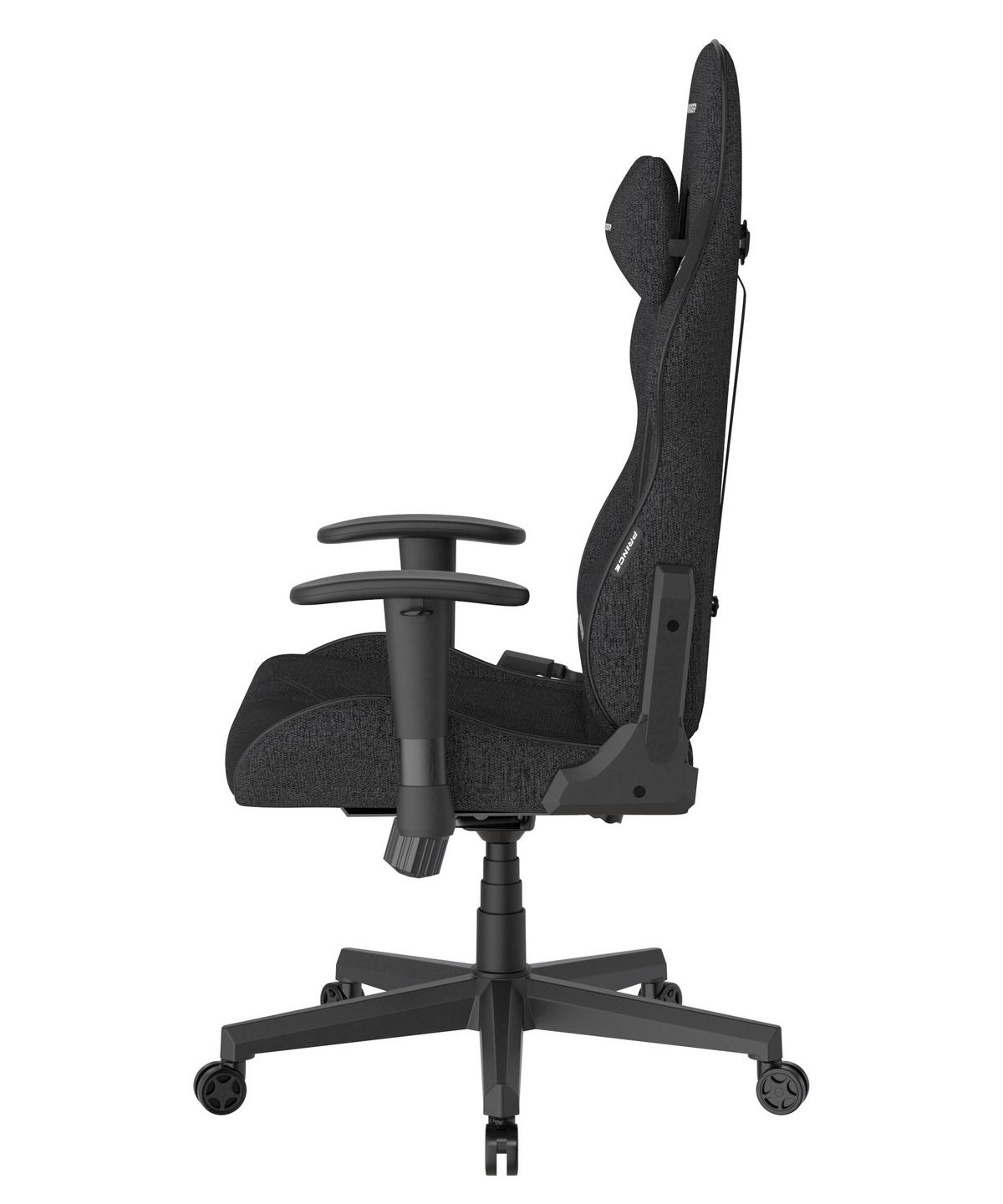 Gamingstuhl Prince Schwarz B: 70cm - Schwarz/Weiß, KONVENTIONELL, Kunststoff/Textil (70/132/70cm) - Dxracer