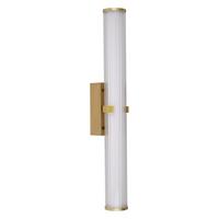 Badezimmer-Wandleuchte 63126-1go - Klar/Goldfarben, Design, Glas/Metall (90/63cm)