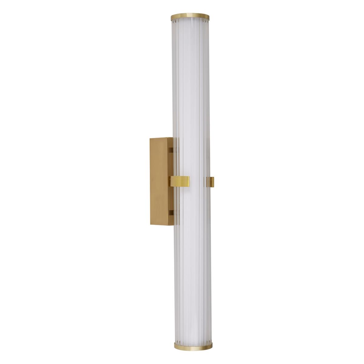 Badezimmer-Wandleuchte 63126-1go - Klar/Goldfarben, Design, Glas/Metall (90/63cm)