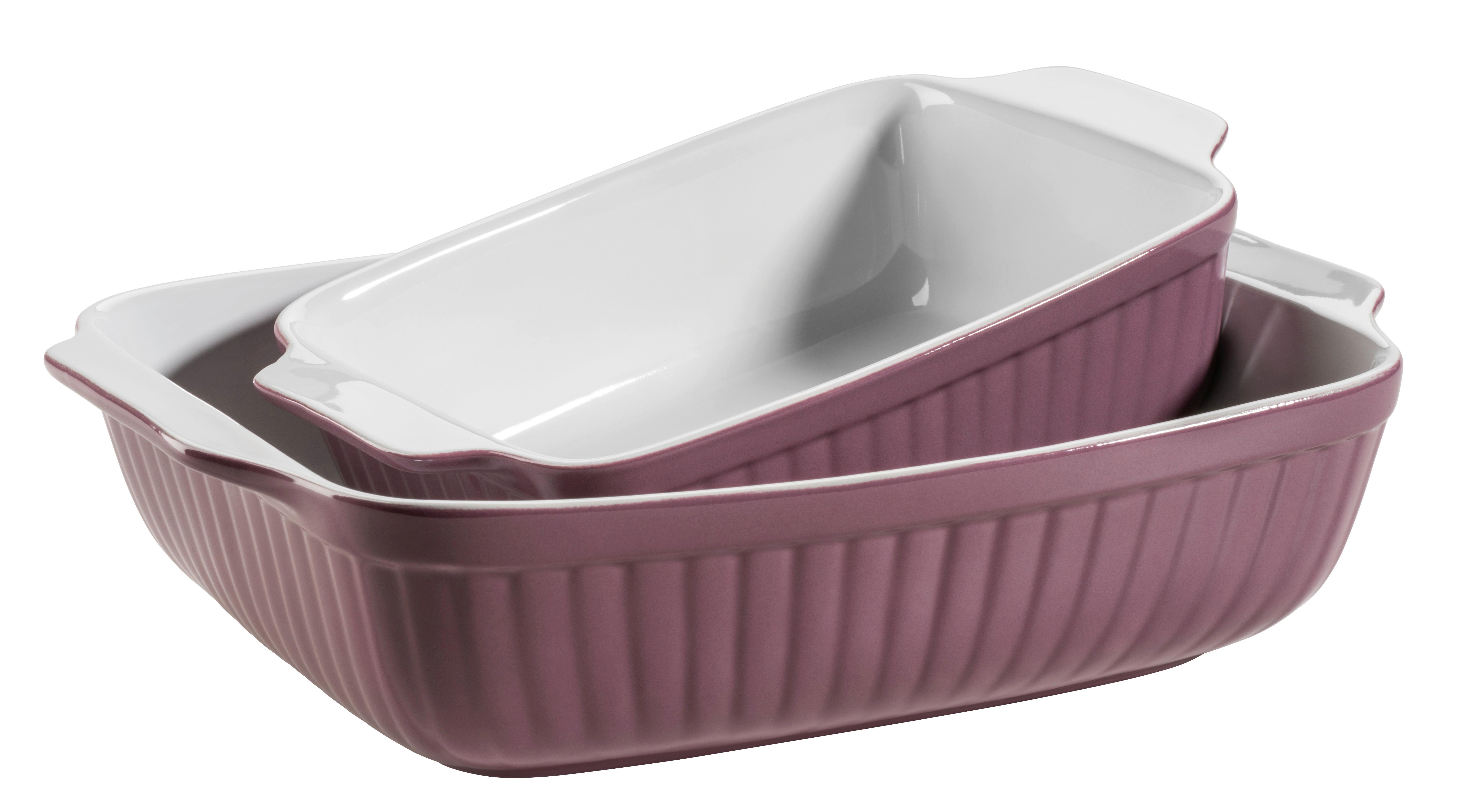 Backformenset Kitchen Time rechteckig 2er-Set - Beere, Basics, Keramik (37/30,5/15,5cm) - Mäser