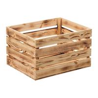 Kiste Dekokiste Kiefer Geflammt - Kieferfarben, Basics, Holz (47/36/28cm) - Kesper