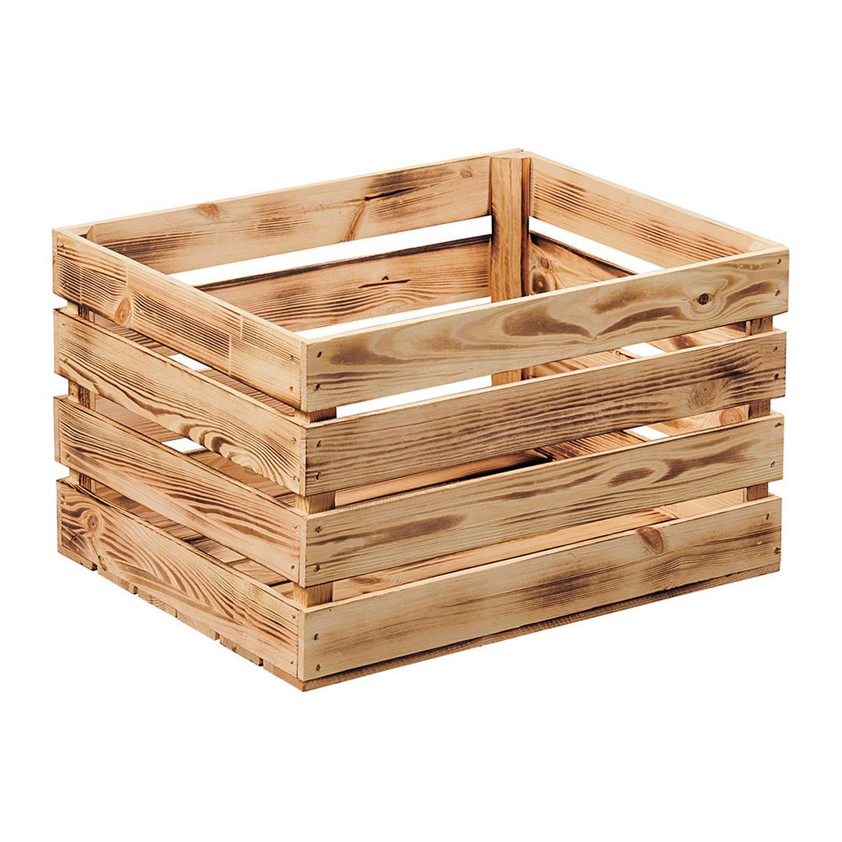 Kiste Dekokiste Kiefer Geflammt - Kieferfarben, Basics, Holz (47/36/28cm) - Kesper
