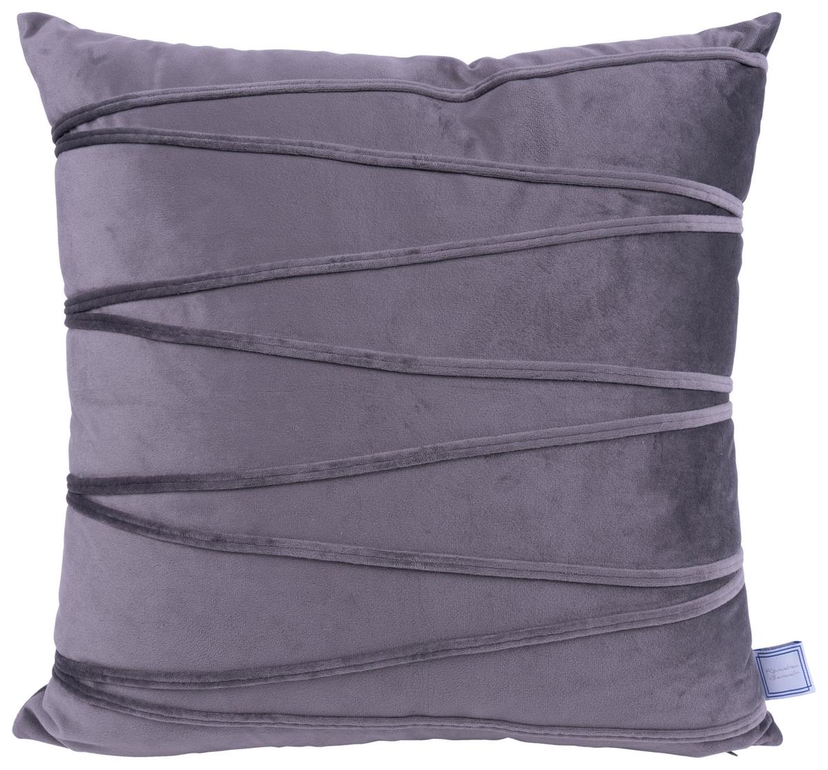 Zierkissen Paulina 30/45x50/45 cm Polyester Graphitfarben - Graphitfarben, KONVENTIONELL, Textil (30x45/50x45cm)