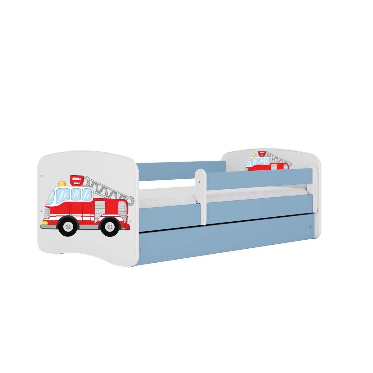 Kinder-/Juniorbett Babydreams Inkl. Matratze 80x160 - Blau/Birkefarben, MODERN, Holz/Holzwerkstoff (80/160cm) - MID.YOU