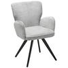 Armlehnstuhl Kim Grau/Schwarz Gepolstert - Schwarz/Grau, LIFESTYLE, Textil/Metall (60/85/61cm) - MID.YOU