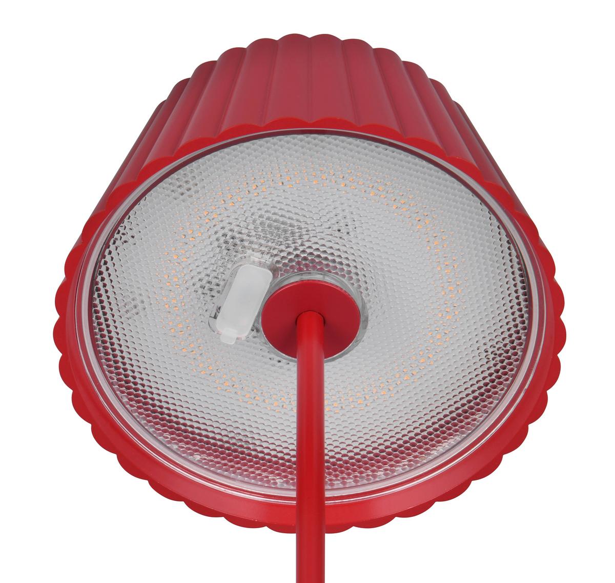 Akku-stehleuchte R47706110 Suarez - Rot, Design, Metall (13,5/123cm)