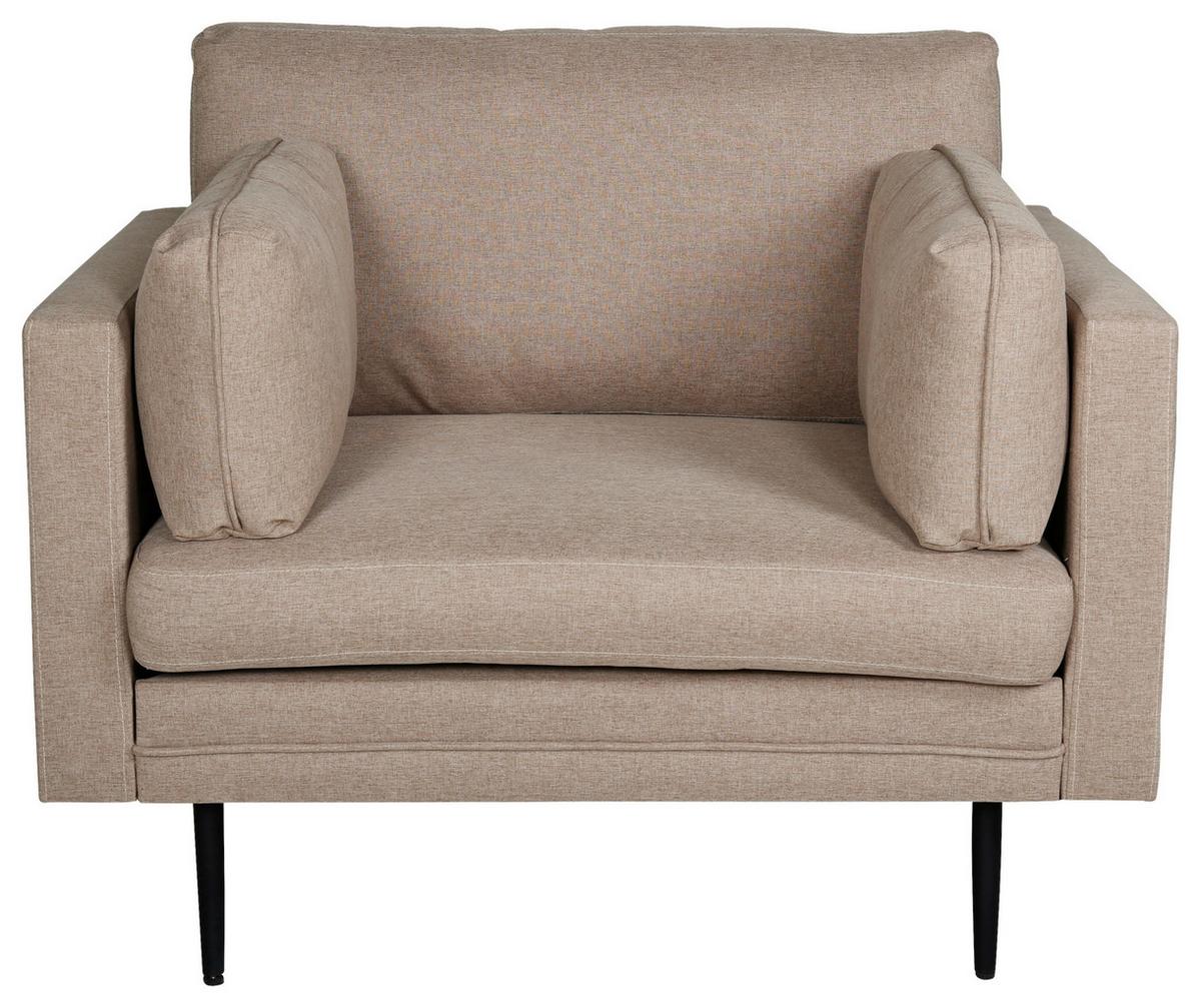 Sessel Boom - Hellbraun/Schwarz, Design, Kunststoff/Textil (110/84/86cm) - Livetastic