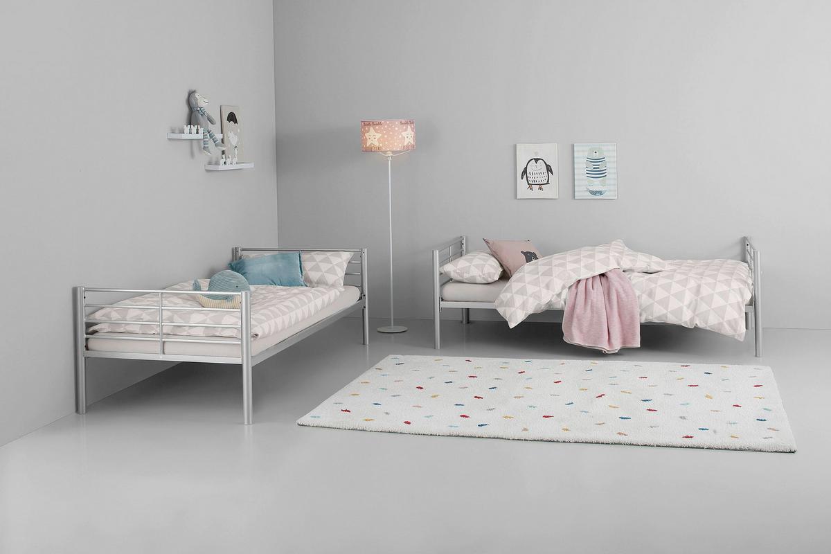 Etagenbett Rosie Silberfarben 90x200cm - Silberfarben, Design, Metall (90/200cm) - MID.YOU