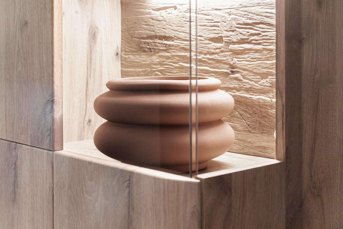 Vitrine Prato Eichefarben B 60 Cm - Eichefarben, Design, Glas/Holzwerkstoff (60/199/37cm) - MID.YOU