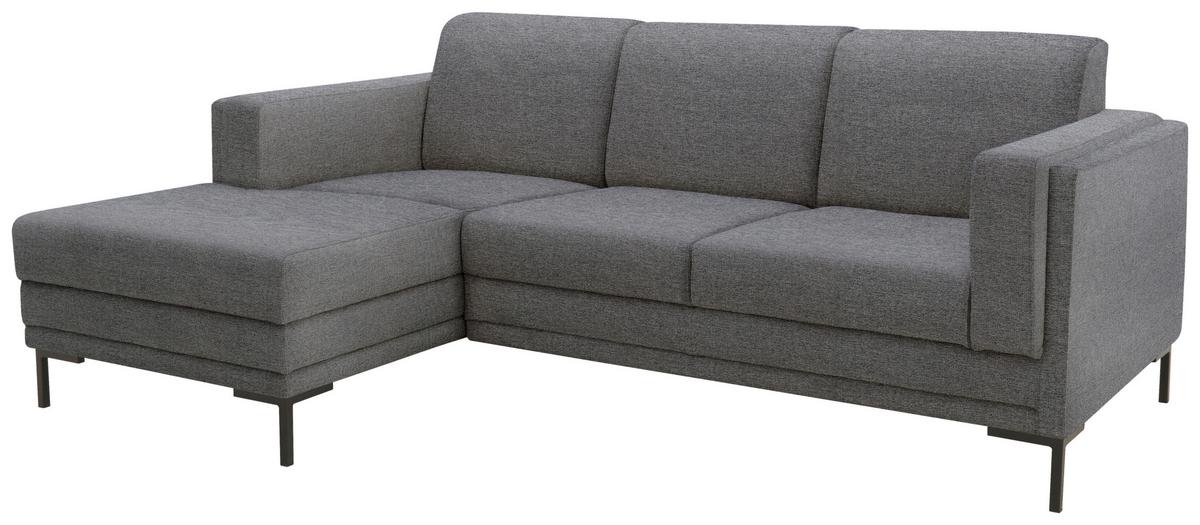 Ecksofa Looks Vii - Schwarz/Grau, Design, Textil (214/146cm) - LOOKS by W.Joop