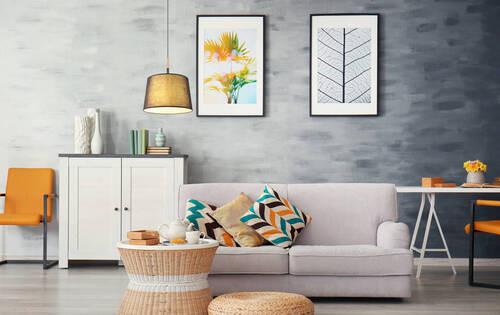 Hängeleuchte 21629h - Schwarz/Naturfarben, Basics, Holz/Textil (38/120cm) - Globo