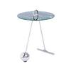 Beistelltisch Pendulum Schwarz/silberfarben - Silberfarben/Schwarz, Basics, Glas/Metall (46/46/60cm) - Kayoom