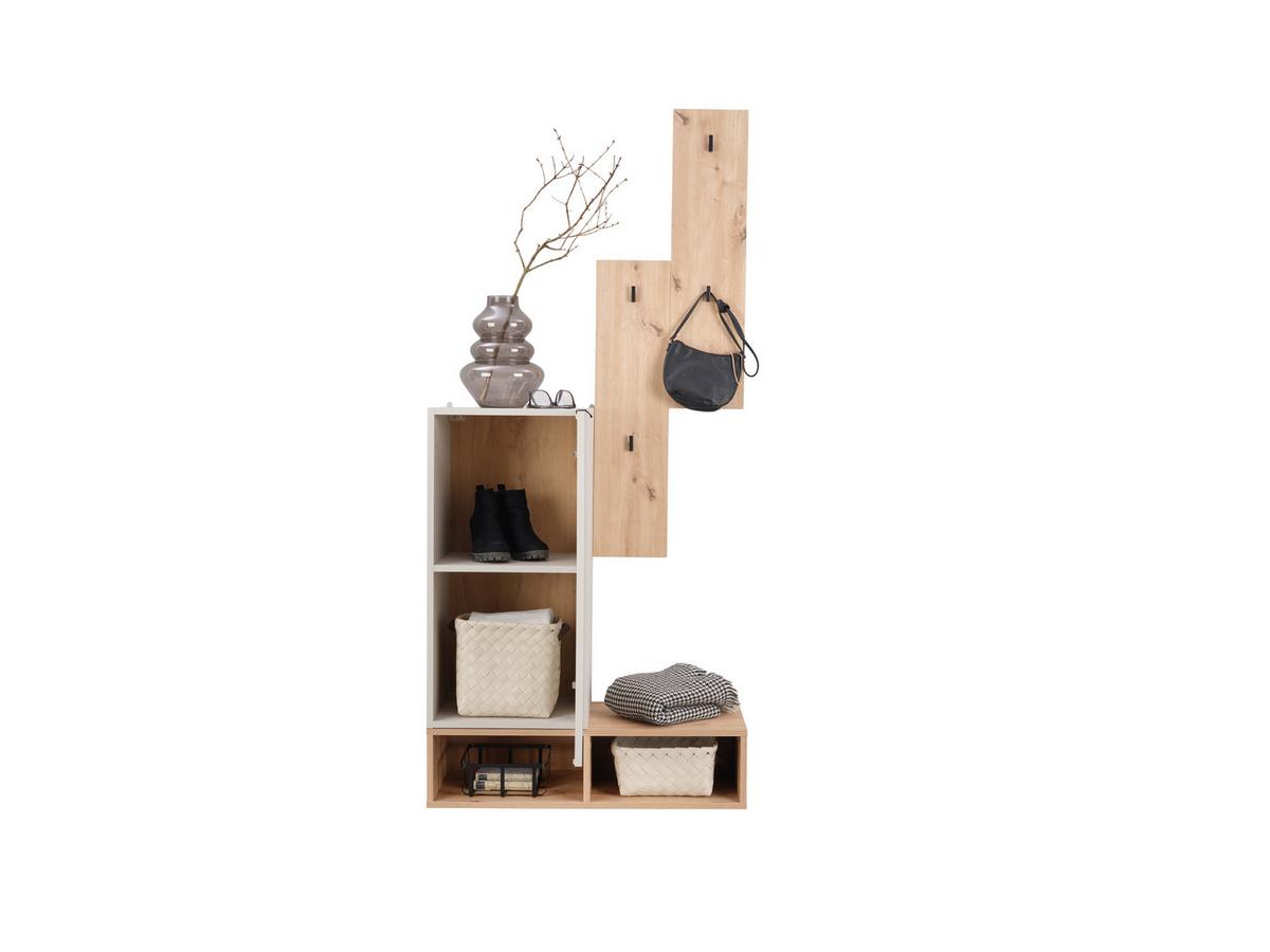 Garderobe CIAO Kaschmir Eiche Artisan B: 80cm - Kaschmir/Eiche Artisan, MODERN, Holzwerkstoff (80/181/37,9cm)