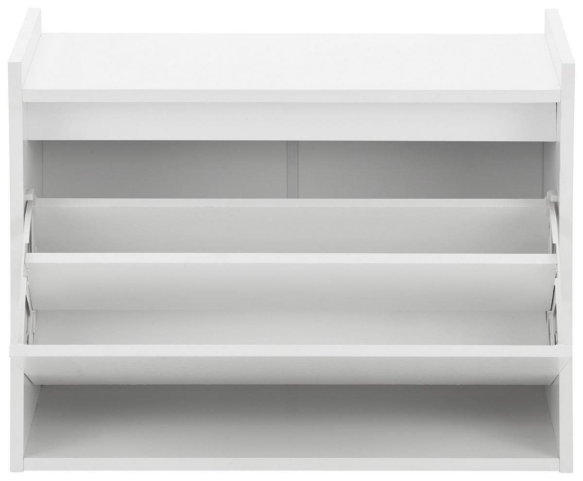 Skřiňka na boty Mali - bílá, Moderní, dřevo (63/48/30cm) - Modern Living