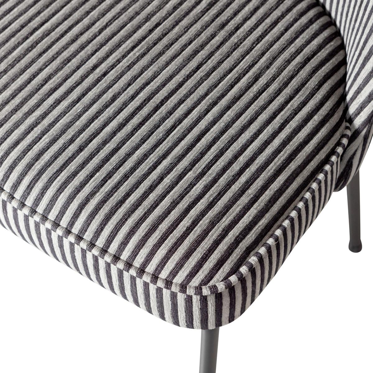 Stuhl-Set Vogue Grau/Schwarz B: 50cm - Schwarz/Grau, MODERN, Textil/Metall (50/83/57cm) - Livetastic