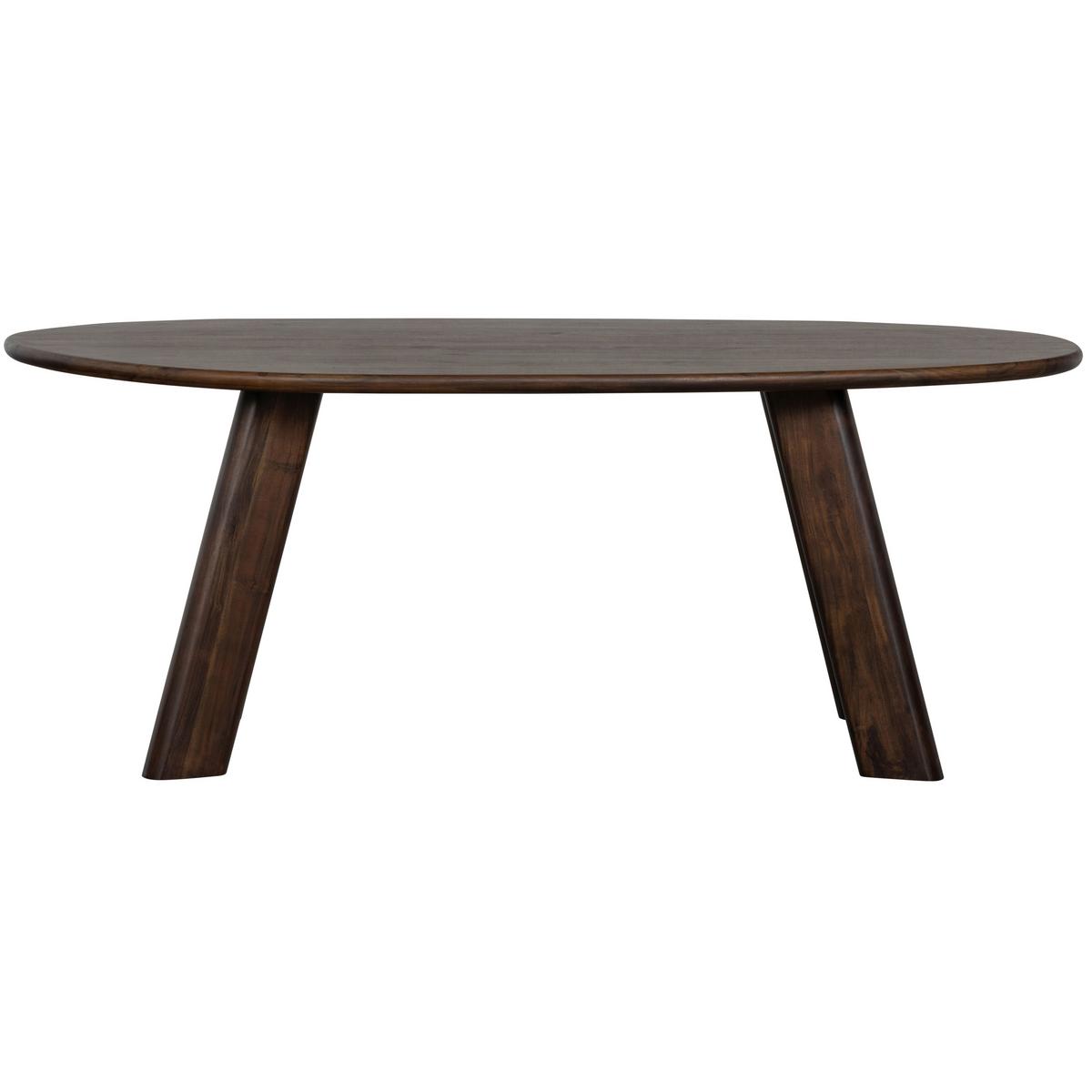 ESSTISCH Roundly Walnussfarben L: 200cm - Walnussfarben, MODERN, Holz (200/100/76cm) - Livetastic