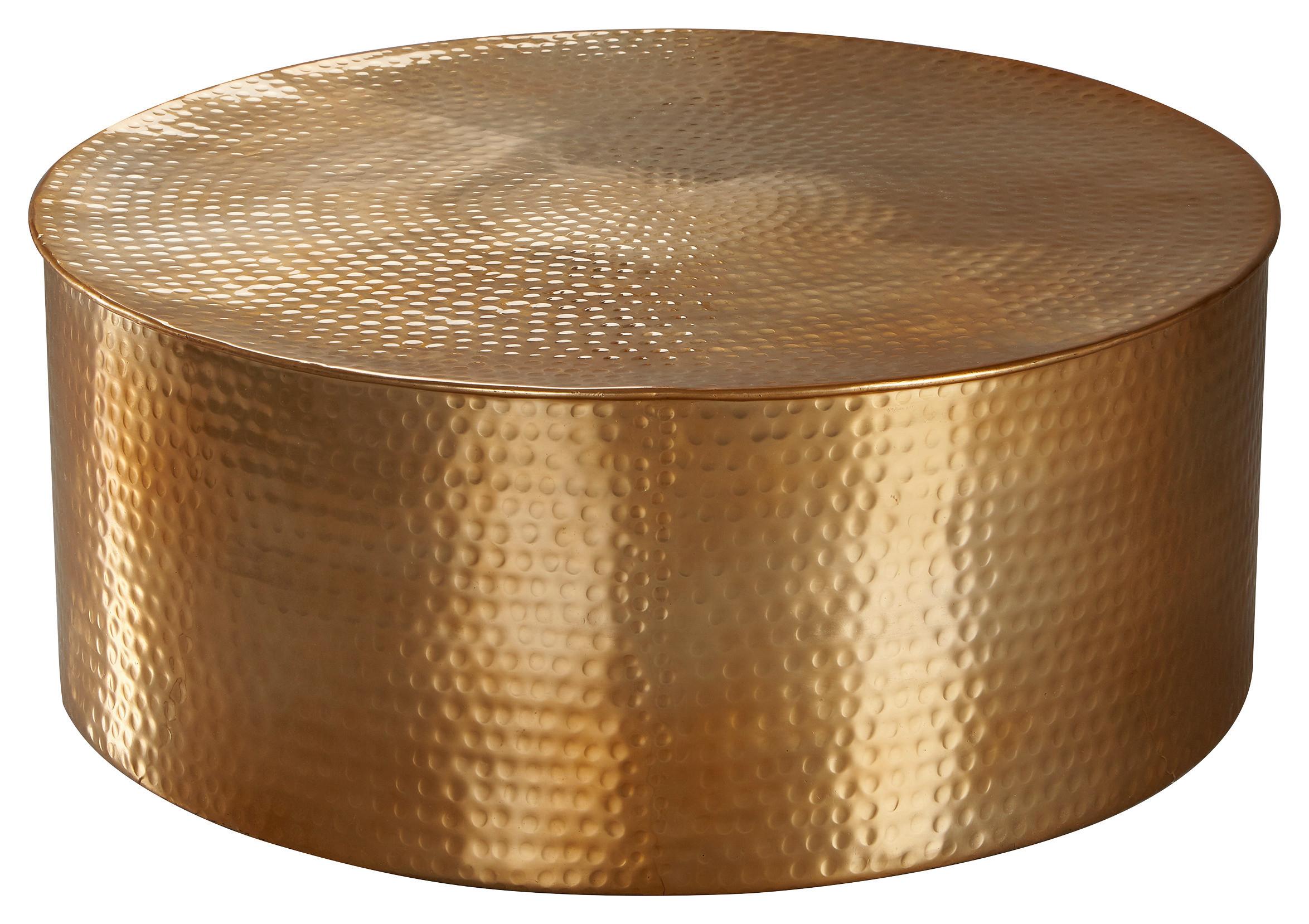 Couchtisch Orientalisch Rund Rahi, Goldfarben