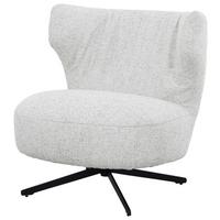 Otočné křeslo BRIONI, černo-bílá, max. do 140 kg - bílá/černá, Moderní, kov/textil (75/82/79cm) - Mömax