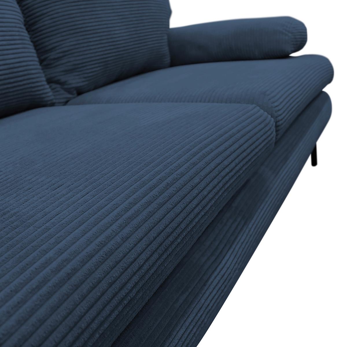 2-Sitzer-Sofa mit Schlaffunkt. Fiore und Bettkasten Blau - Schwarz/Dunkelblau, Design, Textil (202/85/99cm) - P & B