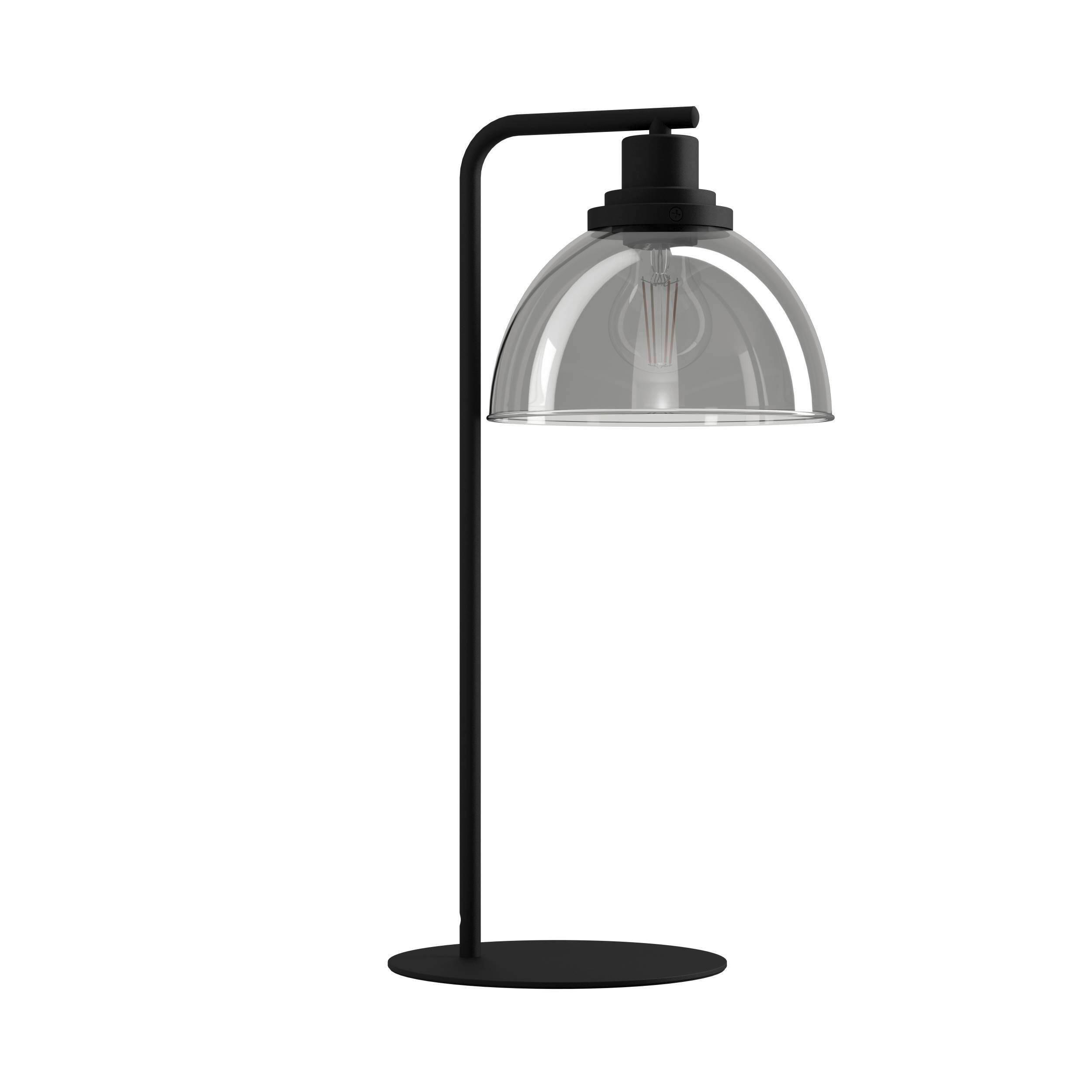 Tischleuchte 98386* Beleser - Transparent/Schwarz, Design, Glas/Metall (26,5/20,5/50,5cm) - Eglo