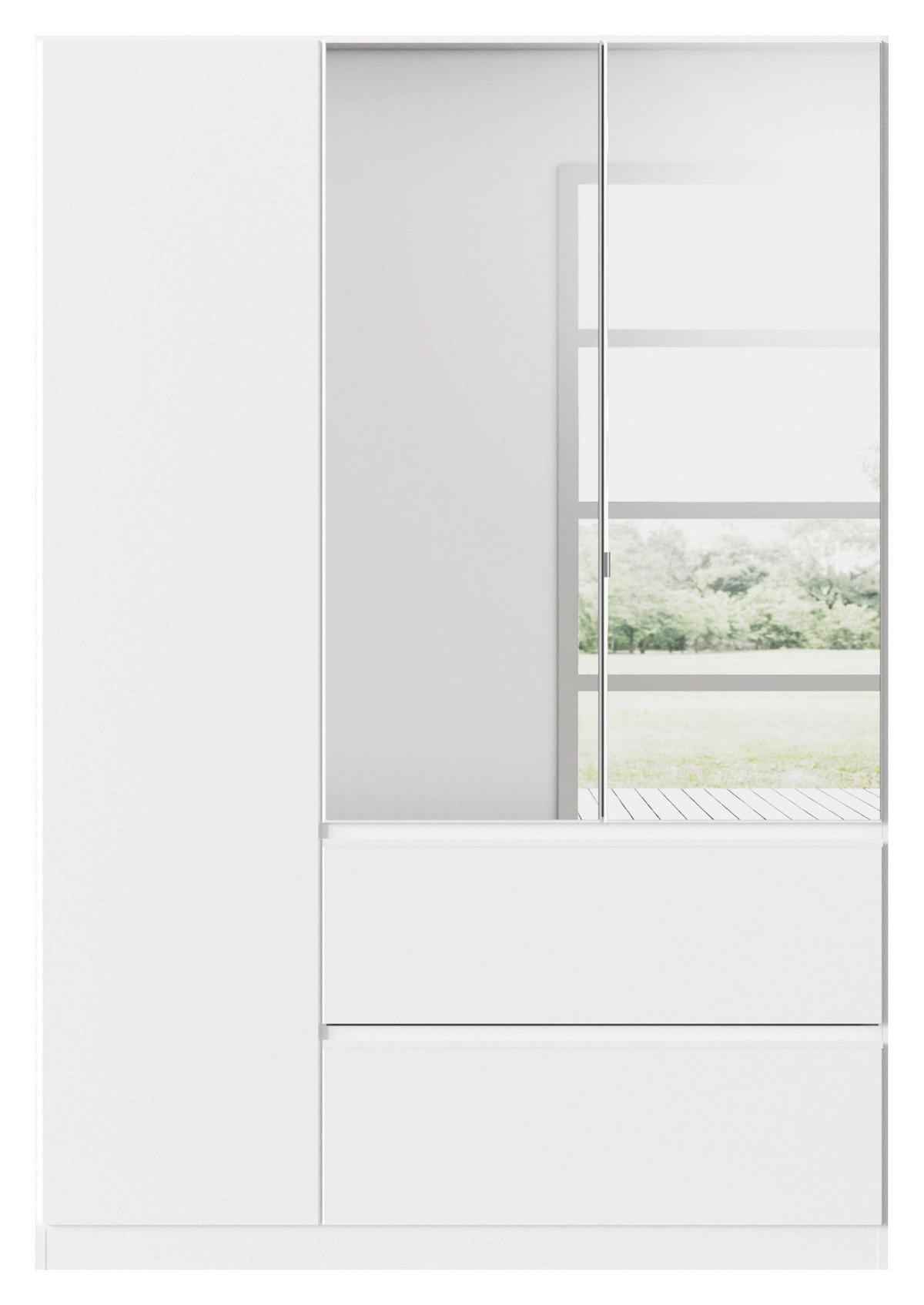 Drehtürenschrank Costa Weiß B: 136 cm - Weiß, MODERN, Holzwerkstoff (136/197/54cm) - Rauch Möbel